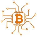 Bitcoin Technology sign - vector
